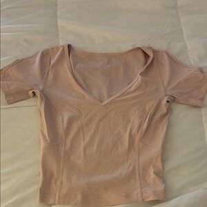 lululemon athletica Light Pink V-Neck Tee